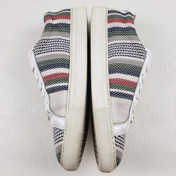 Taft Classic Striped Sneaker Mens 9 Multicolor Lace Up Casual Shoe Portugal - Picture 6 of 14